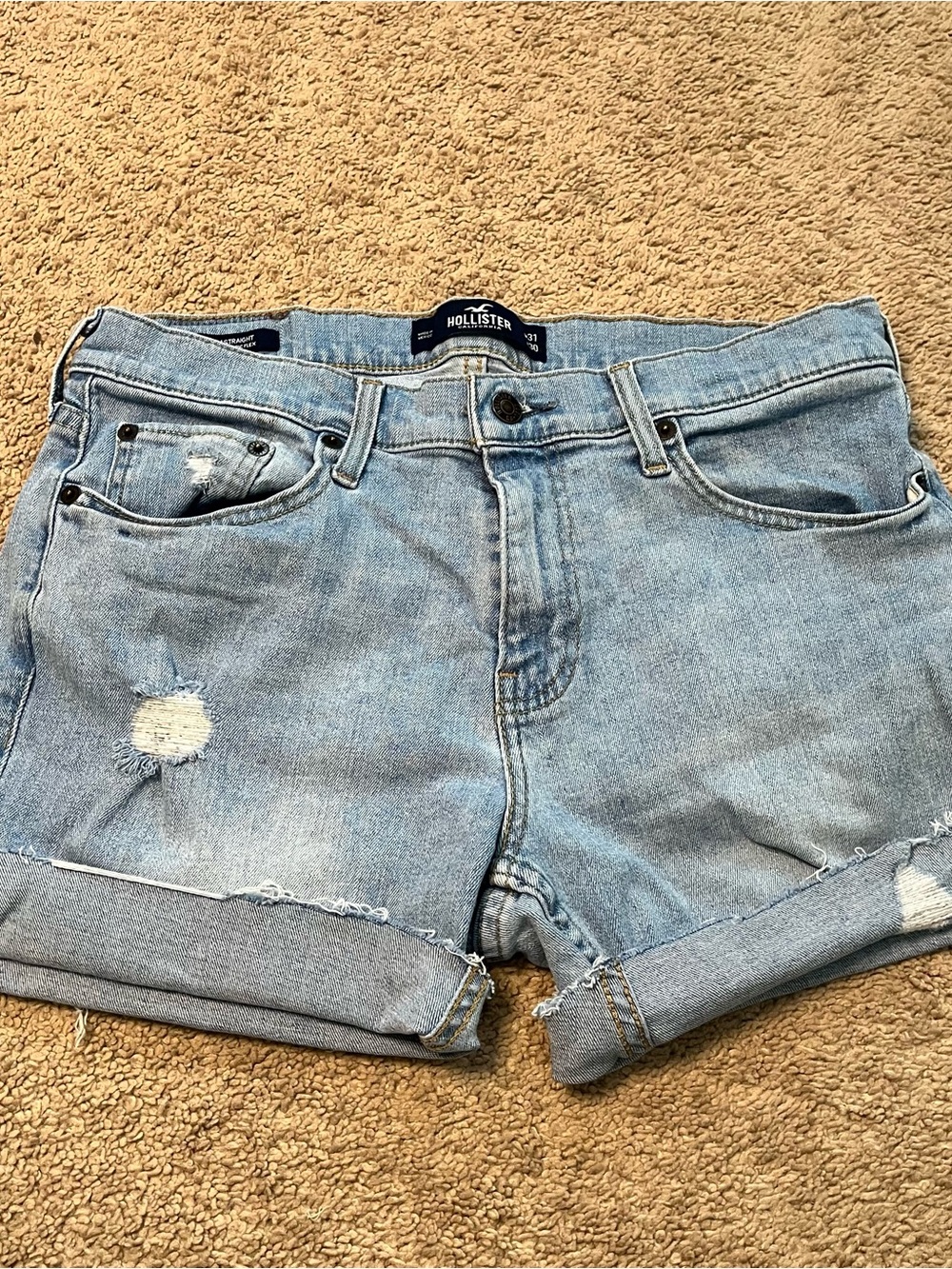 Hollister Light Wash Blue High-Rise Women's shorts